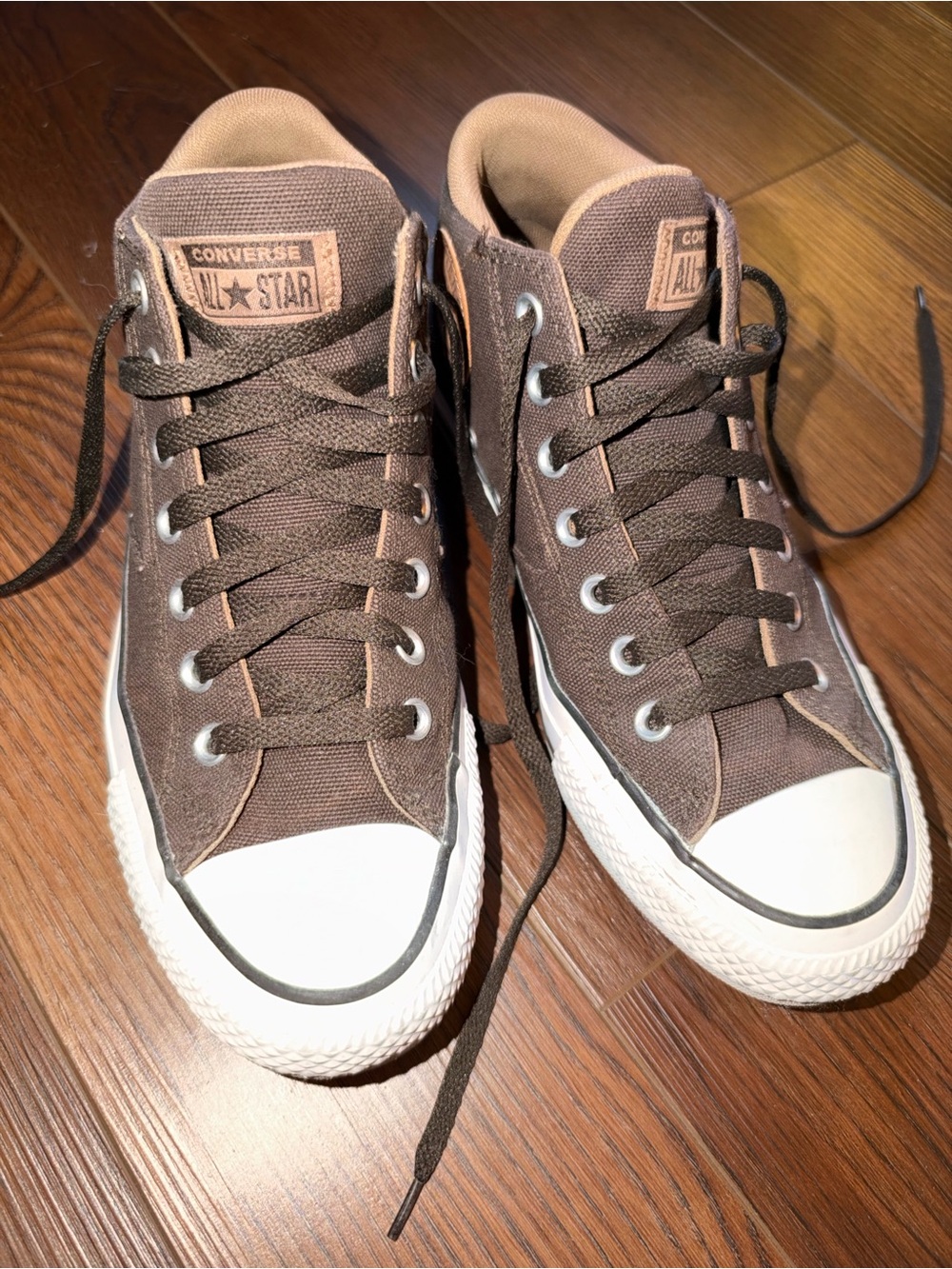 Converse All Star Men's Brown Mid Canvas Sneakers